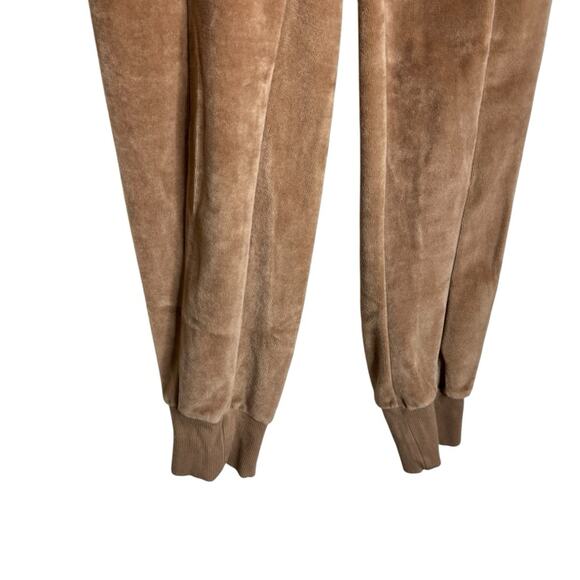 Ragdoll Los Angeles Tan Velour Joggers Pants‎ Braided Drawstring Waist Womens XS - Picture 5 of 13